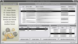 In this module you can manage all the information of its clients, and vehicles of each client.
